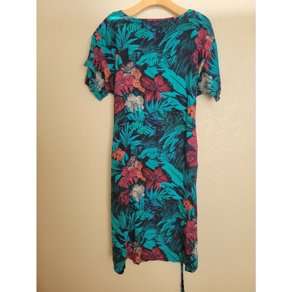 Womens Ann Taylor Loft linen floral Hawaiian dress xxs - Picture 7 of 8